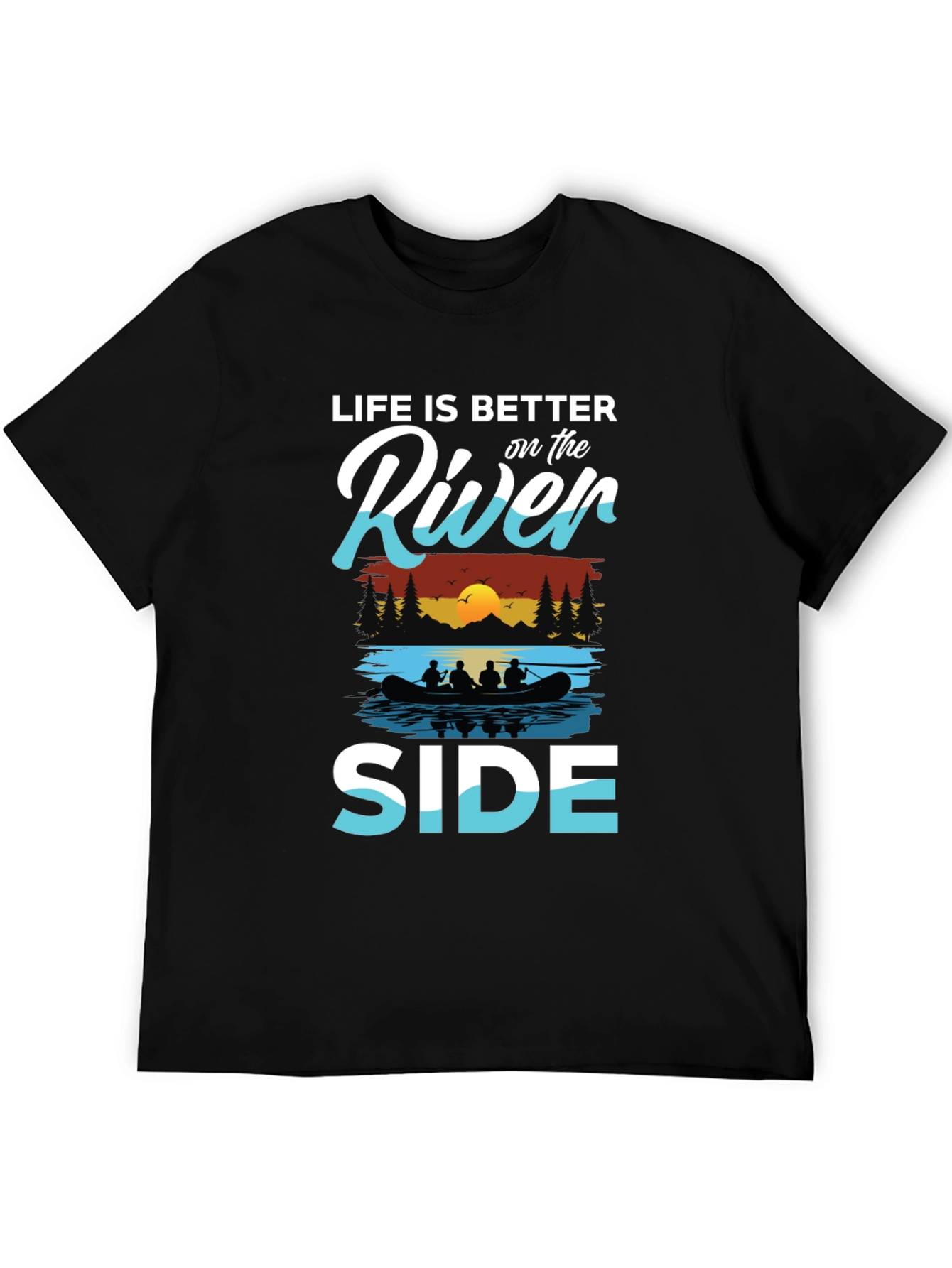 Life is Better River Side Graphic T-Shirt