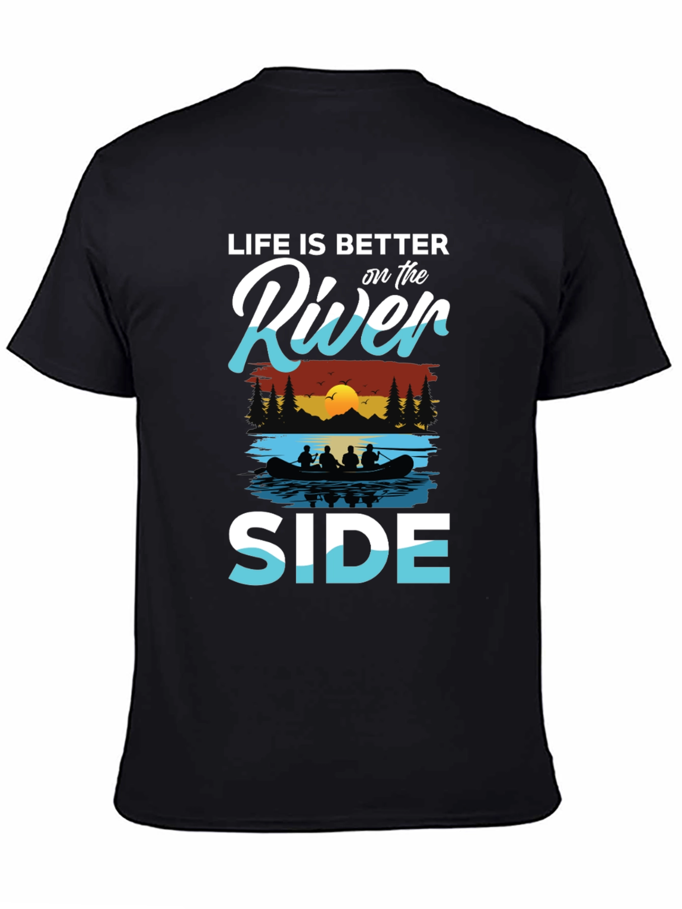 Life is Better River Side Graphic T-Shirt