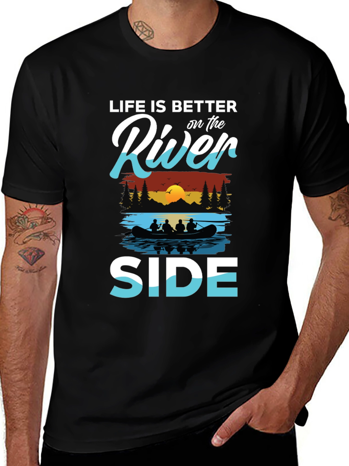 Life is Better River Side Graphic T-Shirt