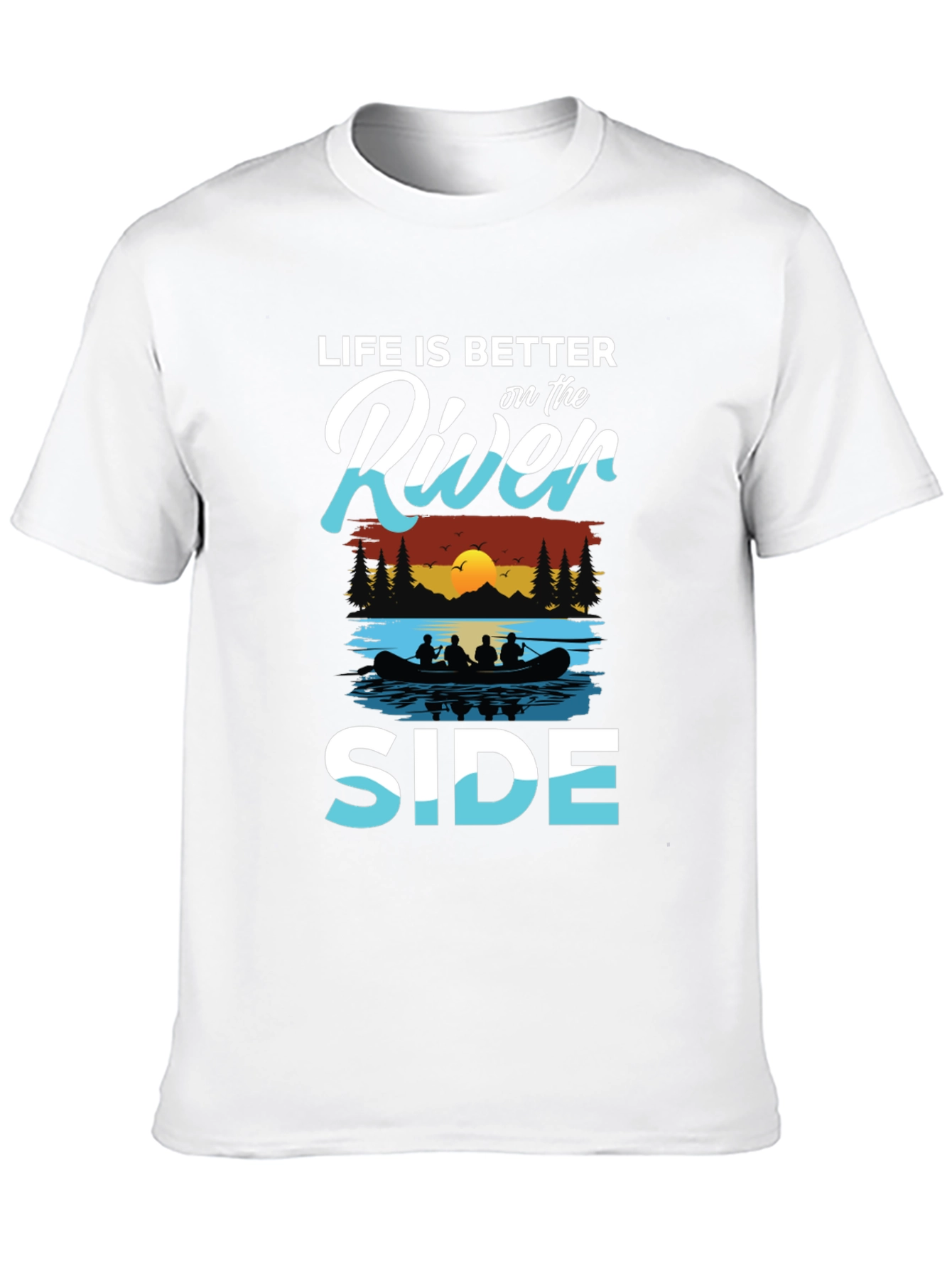 Life is Better River Side Graphic T-Shirt