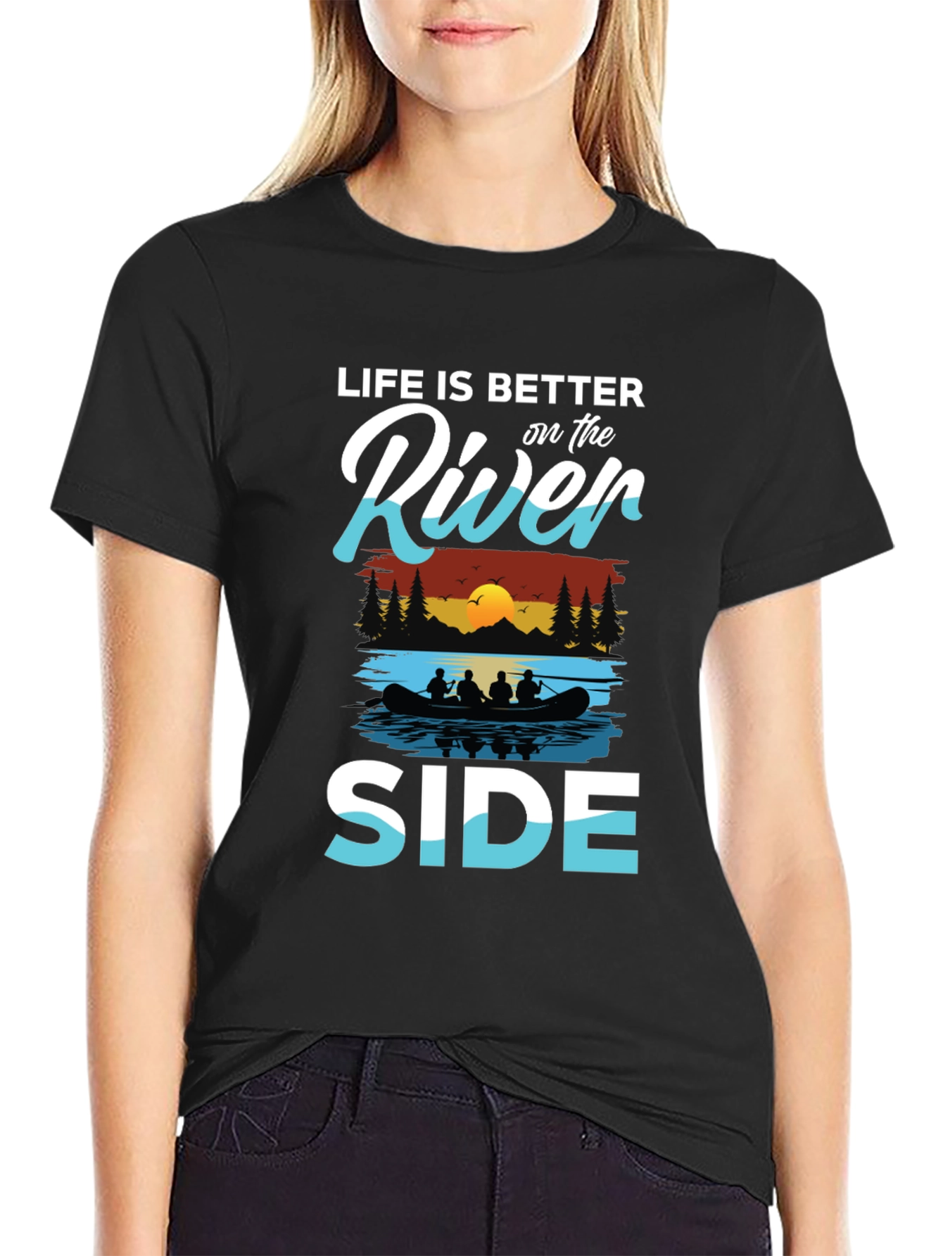 Life is Better River Side Graphic T-Shirt