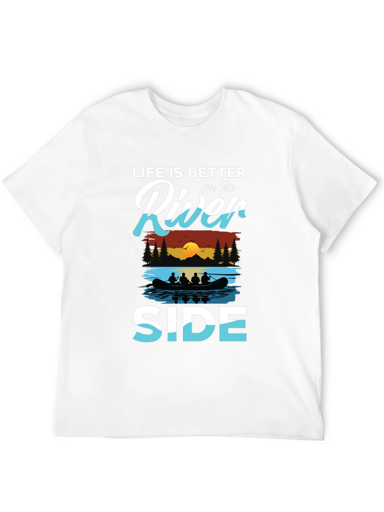 Life is Better River Side Graphic T-Shirt