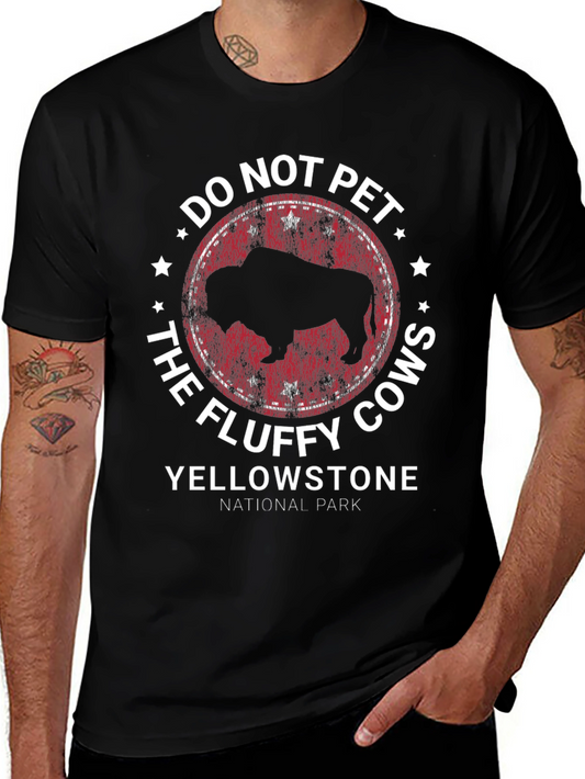 Yellowstone National Park Fluffy Cow T-Shirt