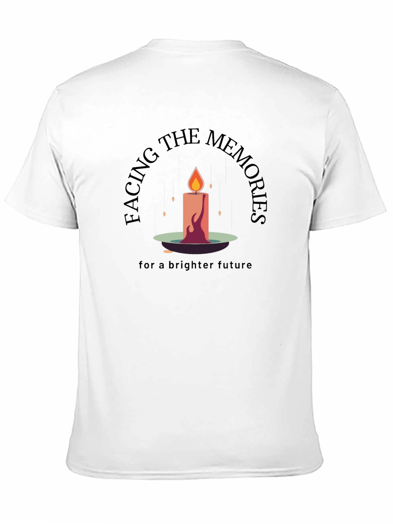 Facing The Memories Black Graphic T-Shirt