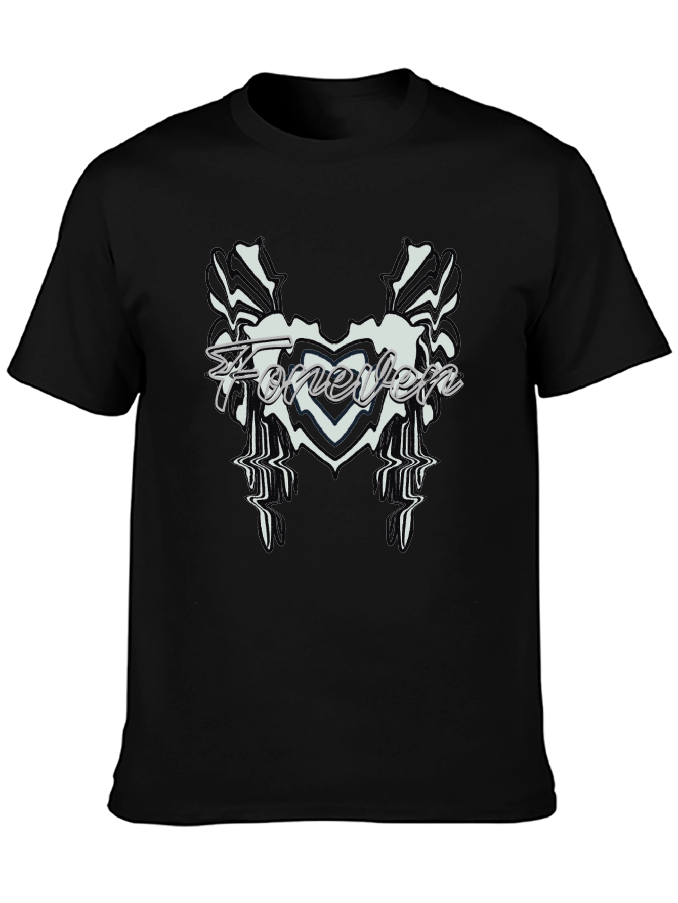 Forever Black Graphic Tee - Stylish Mens Shirt
