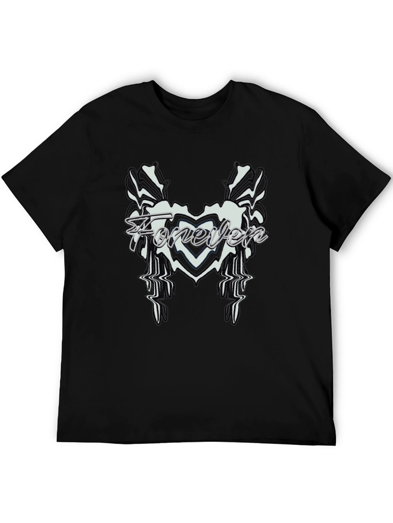 Forever Black Graphic Tee - Stylish Mens Shirt