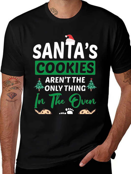 Santas Cookies Pregnancy Announcement T-Shirt