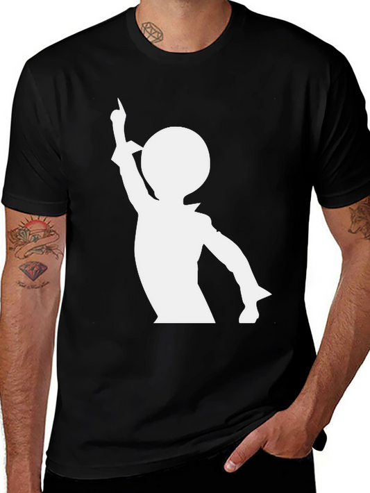 Retro Space Age T-Shirt - Black Unique Design