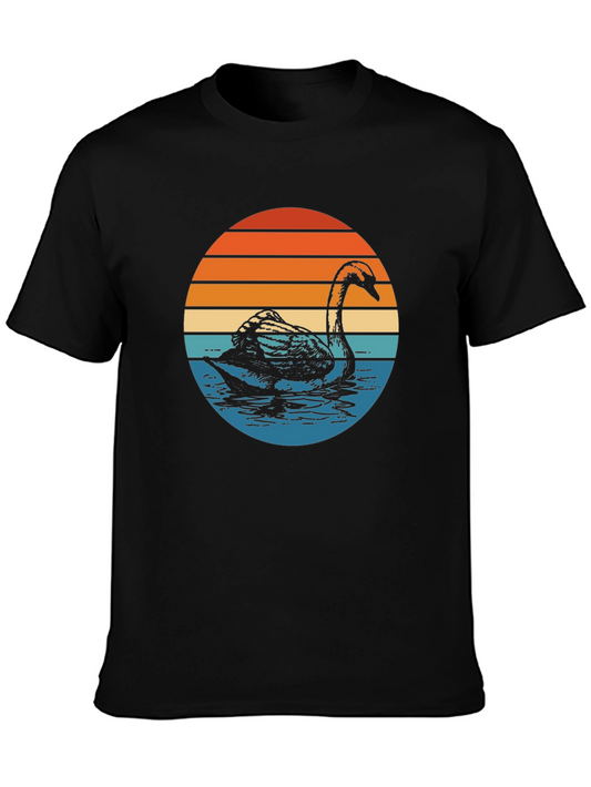 Retro Swan T-Shirt - Vintage Style Graphic Tee