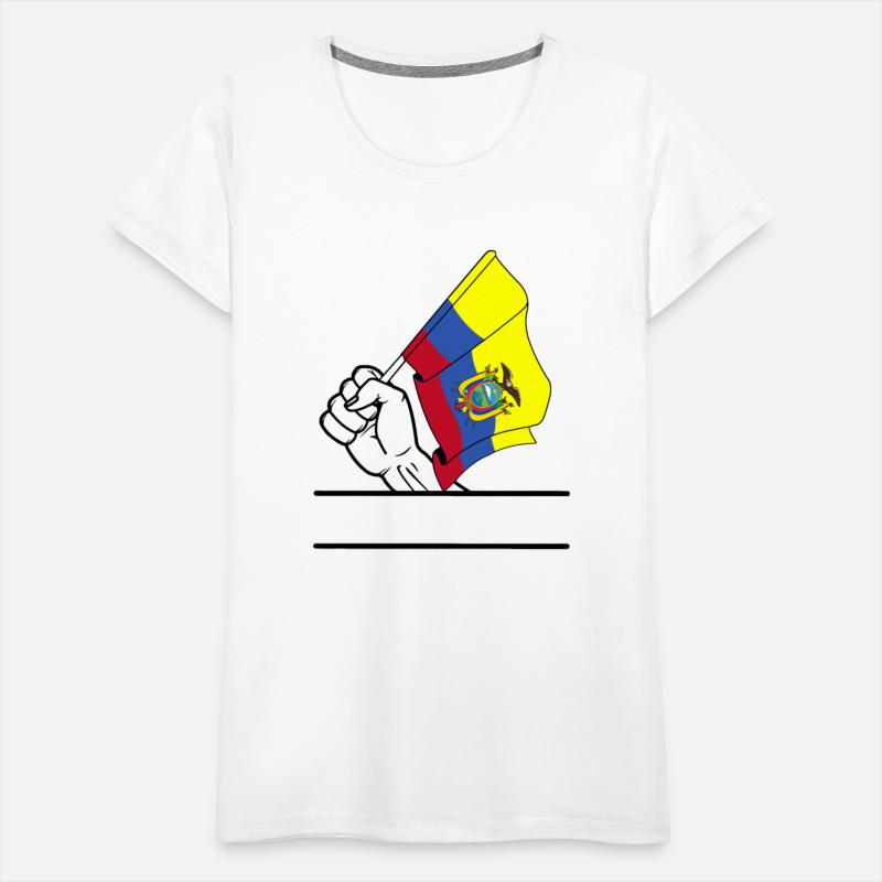 Ecuador flag transparent fist text space