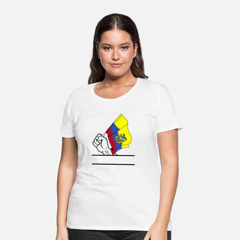 Ecuador flag transparent fist text space