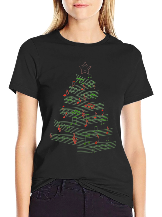 Musical Christmas Tree T-Shirt - Holiday Apparel