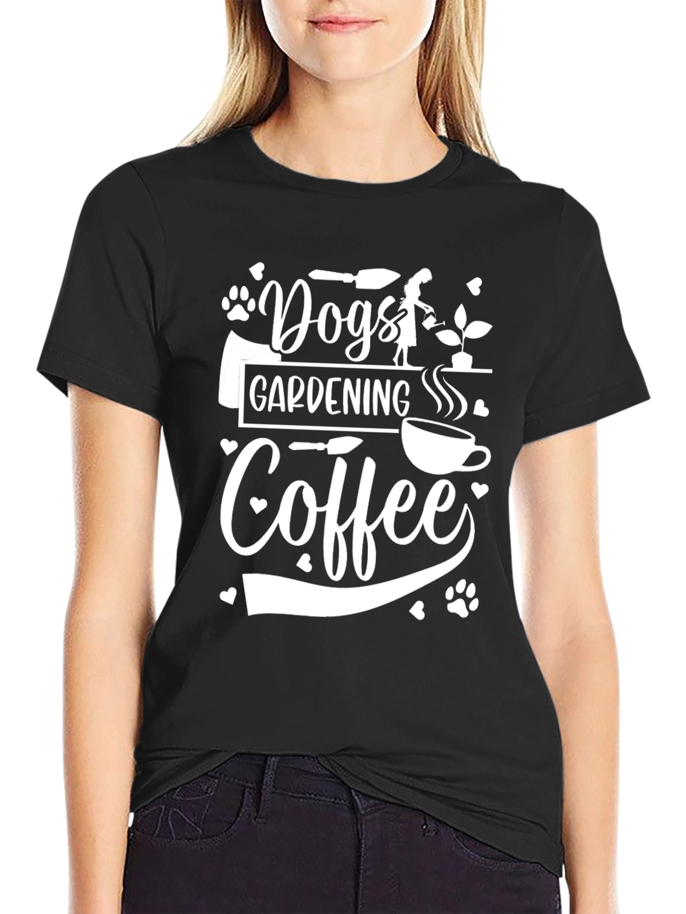 Dogs Gardening Coffee T-Shirt