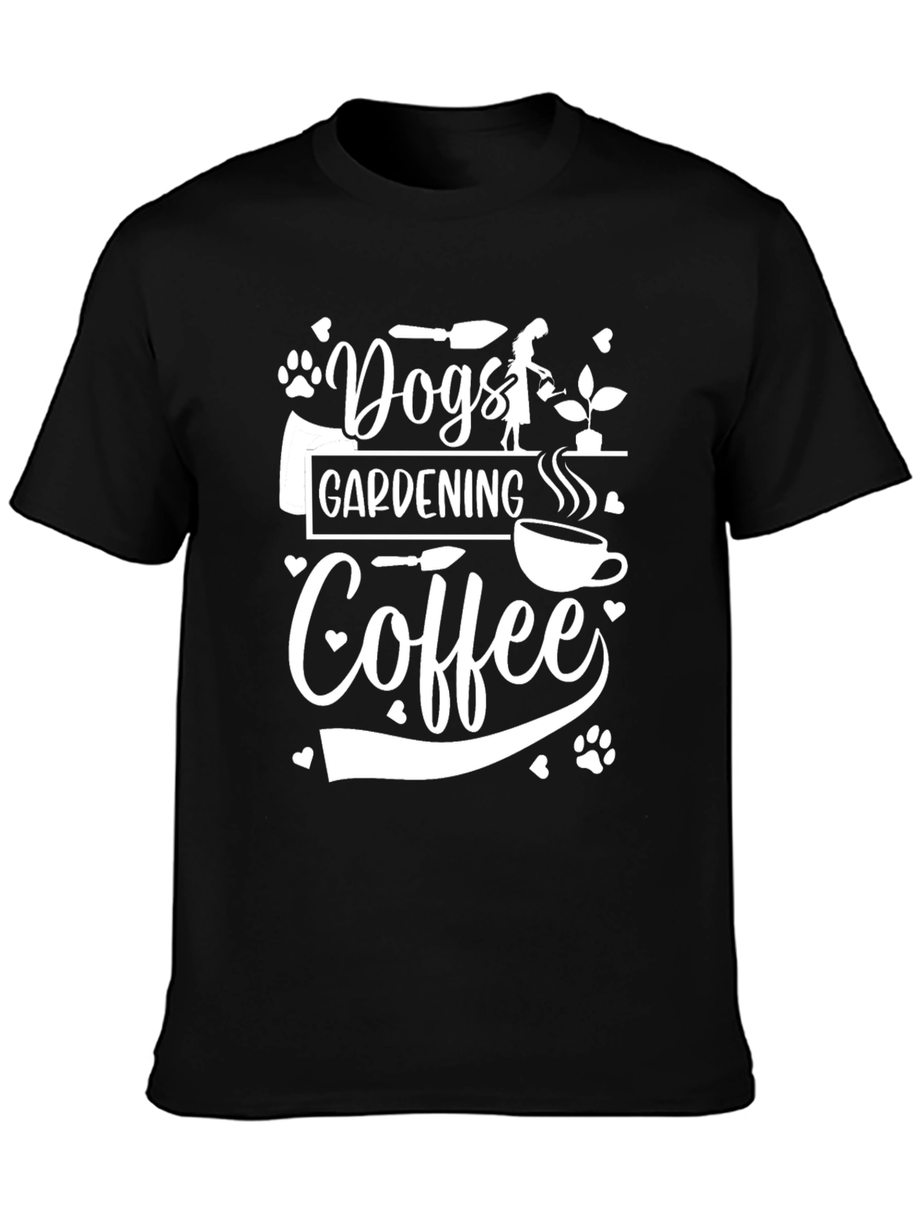Dogs Gardening Coffee T-Shirt