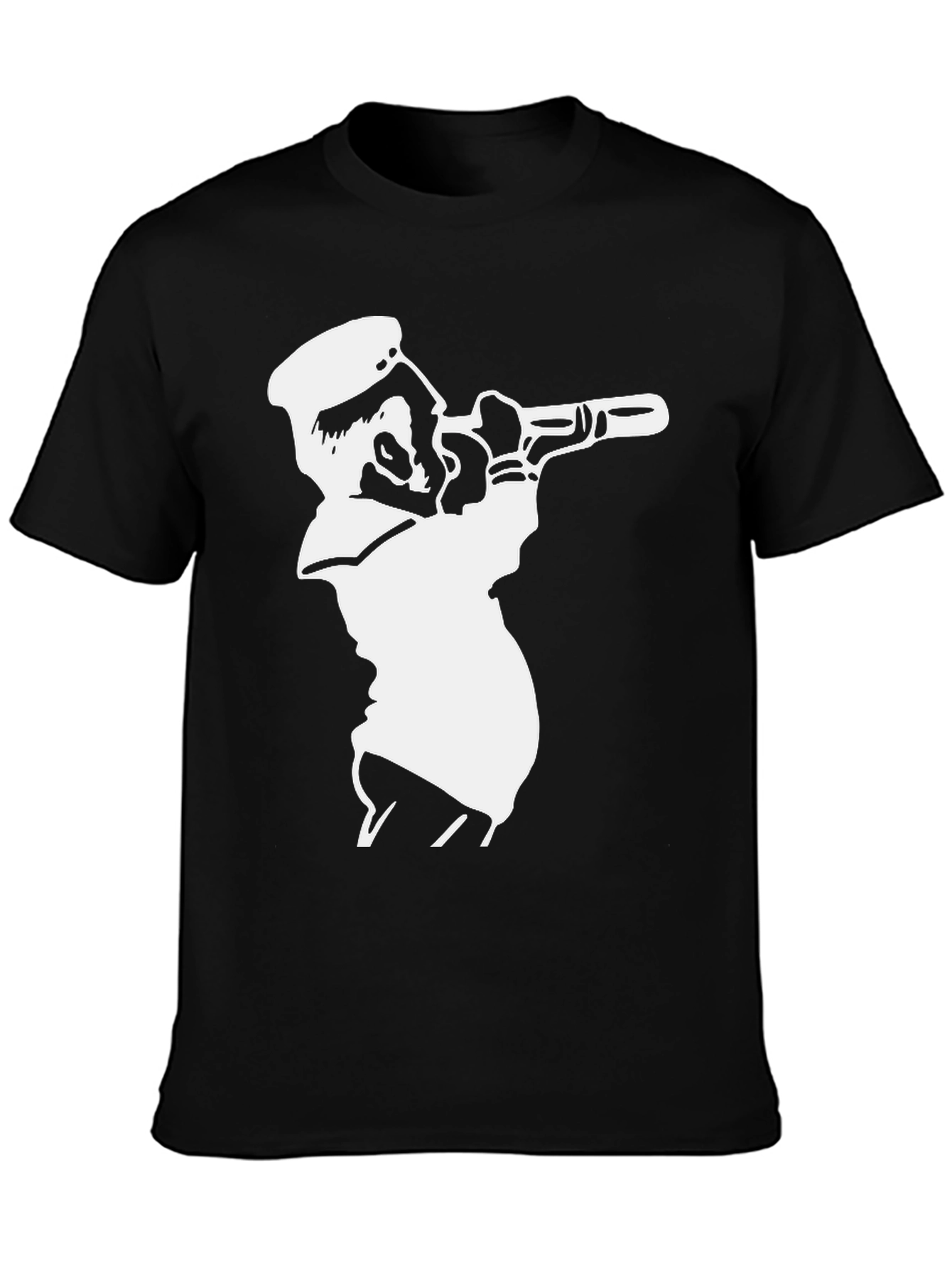 Nautical Sailor Graphic Black T-Shirt