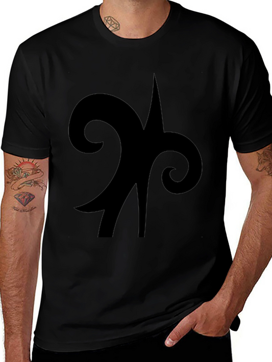 Black Symbol Graphic Tee - Casual Cotton Comfort