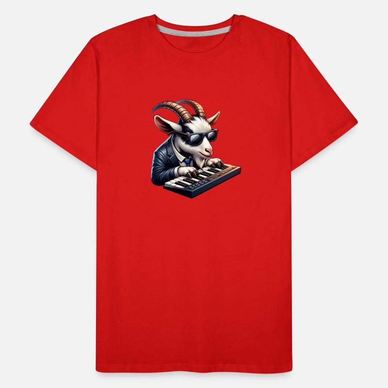 Electro Goat Musician Farm Keyboard Design