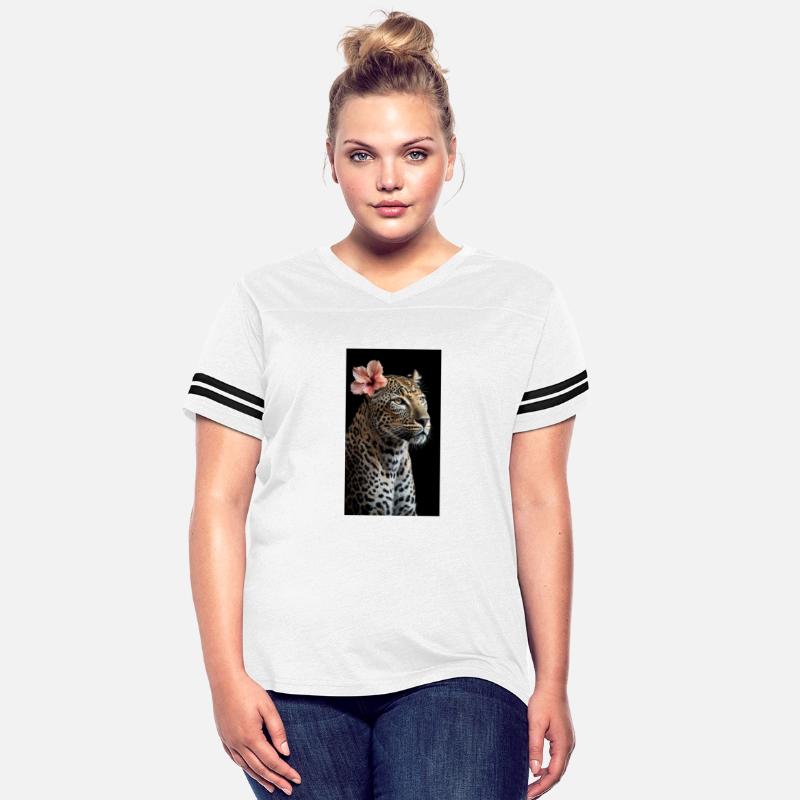 Elegant Leopard Portrait With Hibiscus Flower