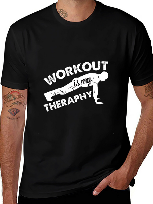 Workout Therapy Black Graphic Tee