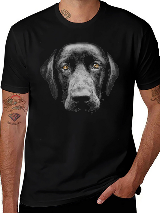 Black Lab Dog Portrait Graphic T-Shirt