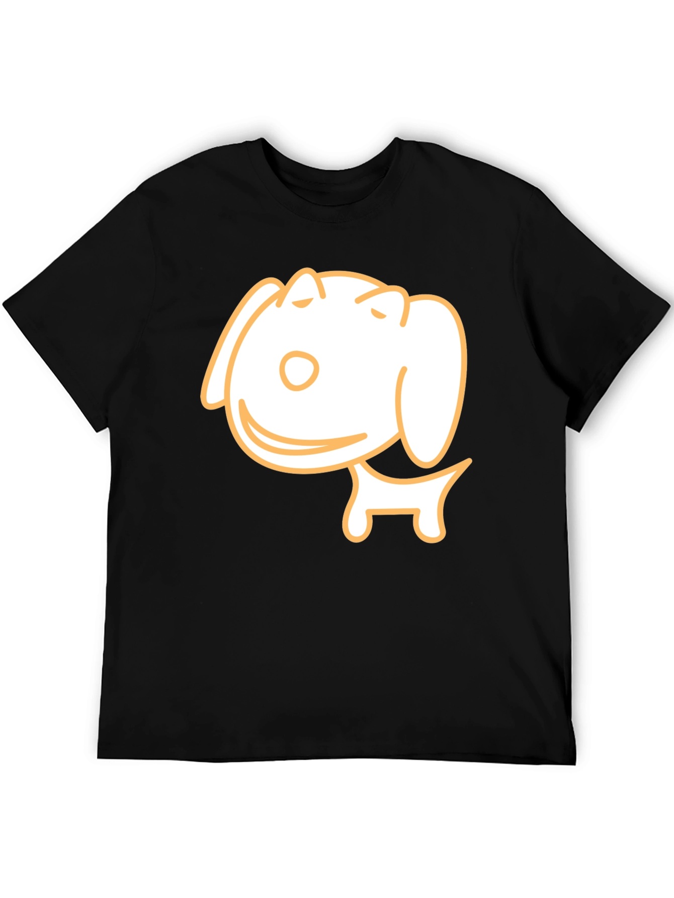 Cute Dog Graphic T-Shirt - Black Casual Tee