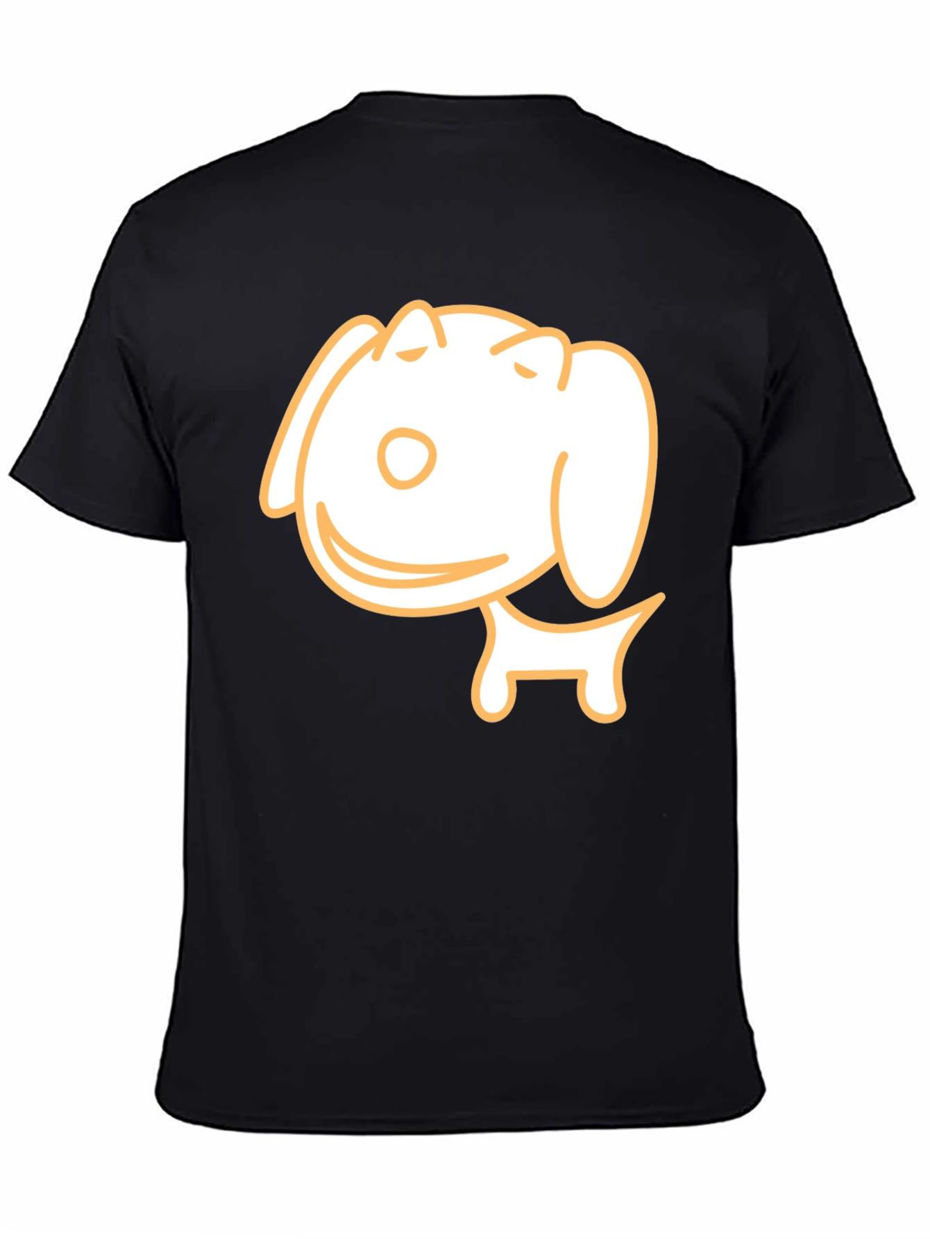 Cute Dog Graphic T-Shirt - Black Casual Tee