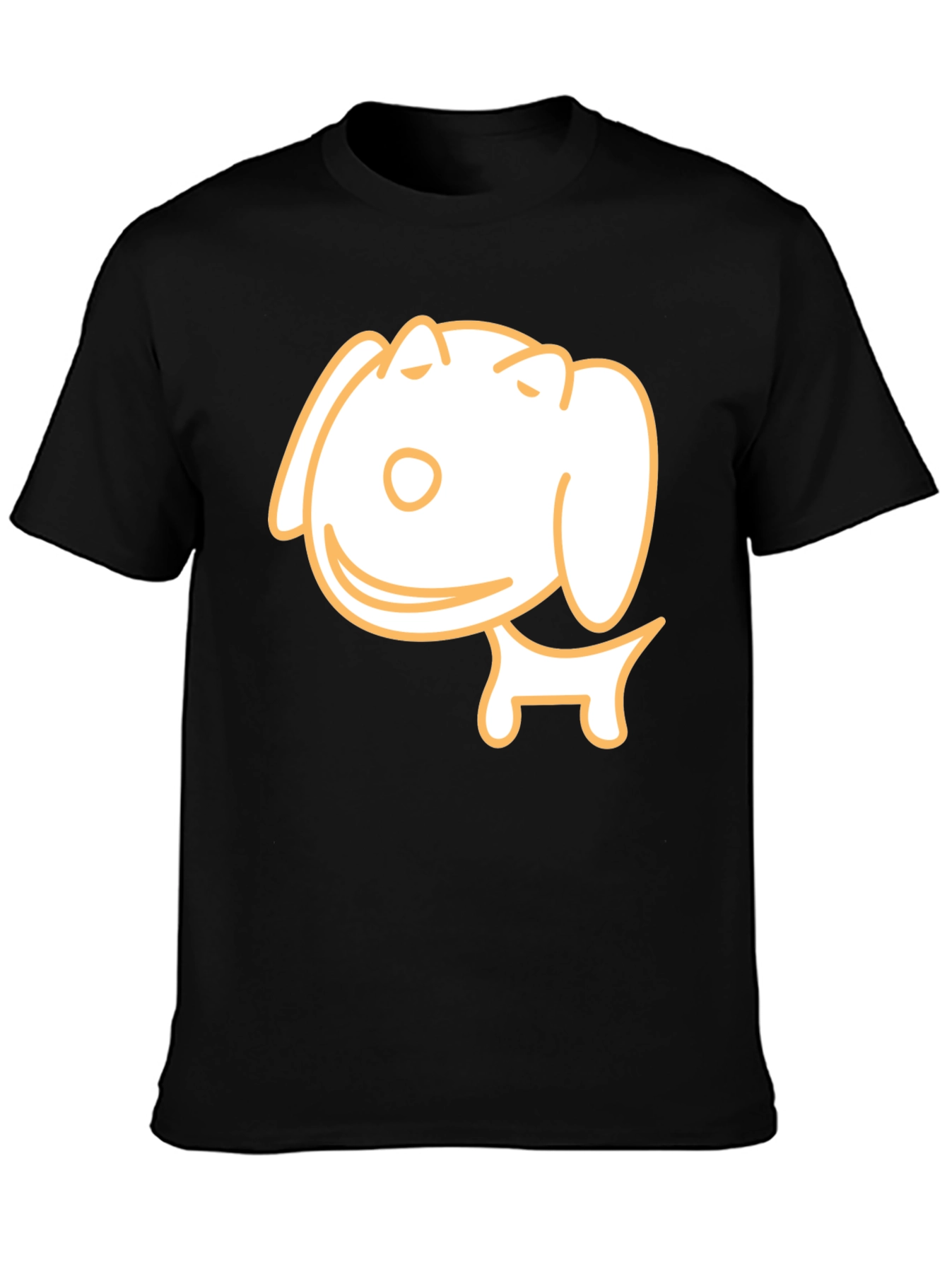 Cute Dog Graphic T-Shirt - Black Casual Tee