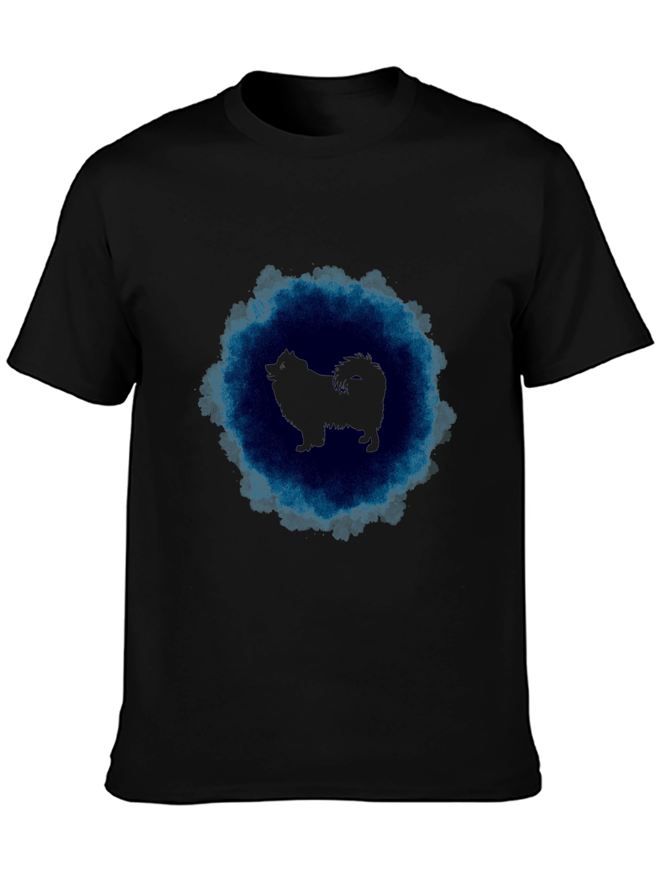 Dog Silhouette Graphic Black T-Shirt