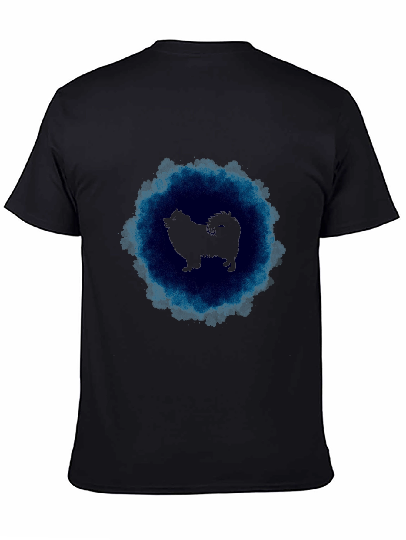 Dog Silhouette Graphic Black T-Shirt