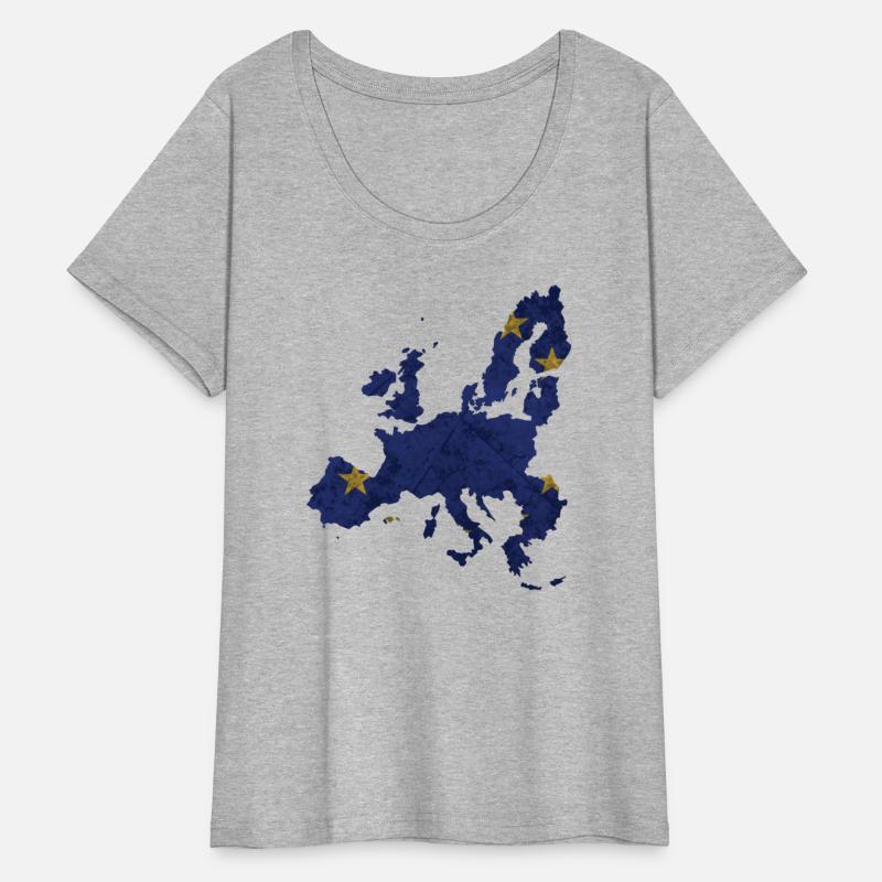 Europe - country border in national flag