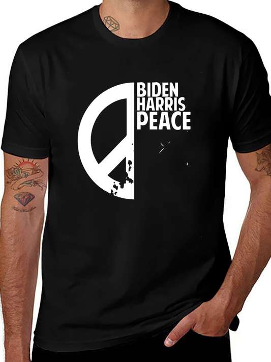 Biden Harris Peace Graphic Tee - Black