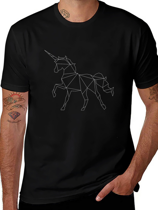 Geometric Unicorn T-Shirt - Sleek Modern Design