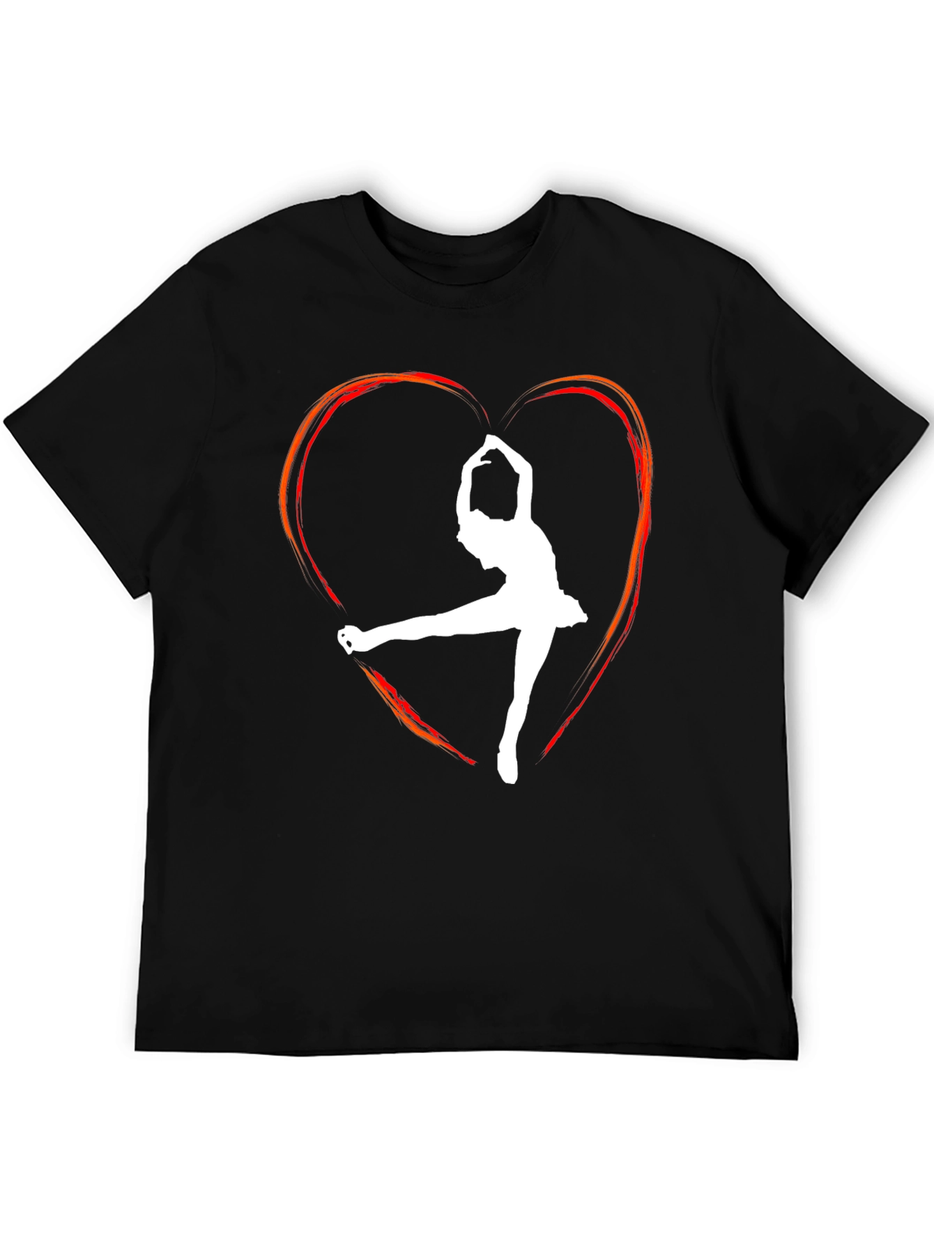 Skater Heart Graphic T-Shirt - Black