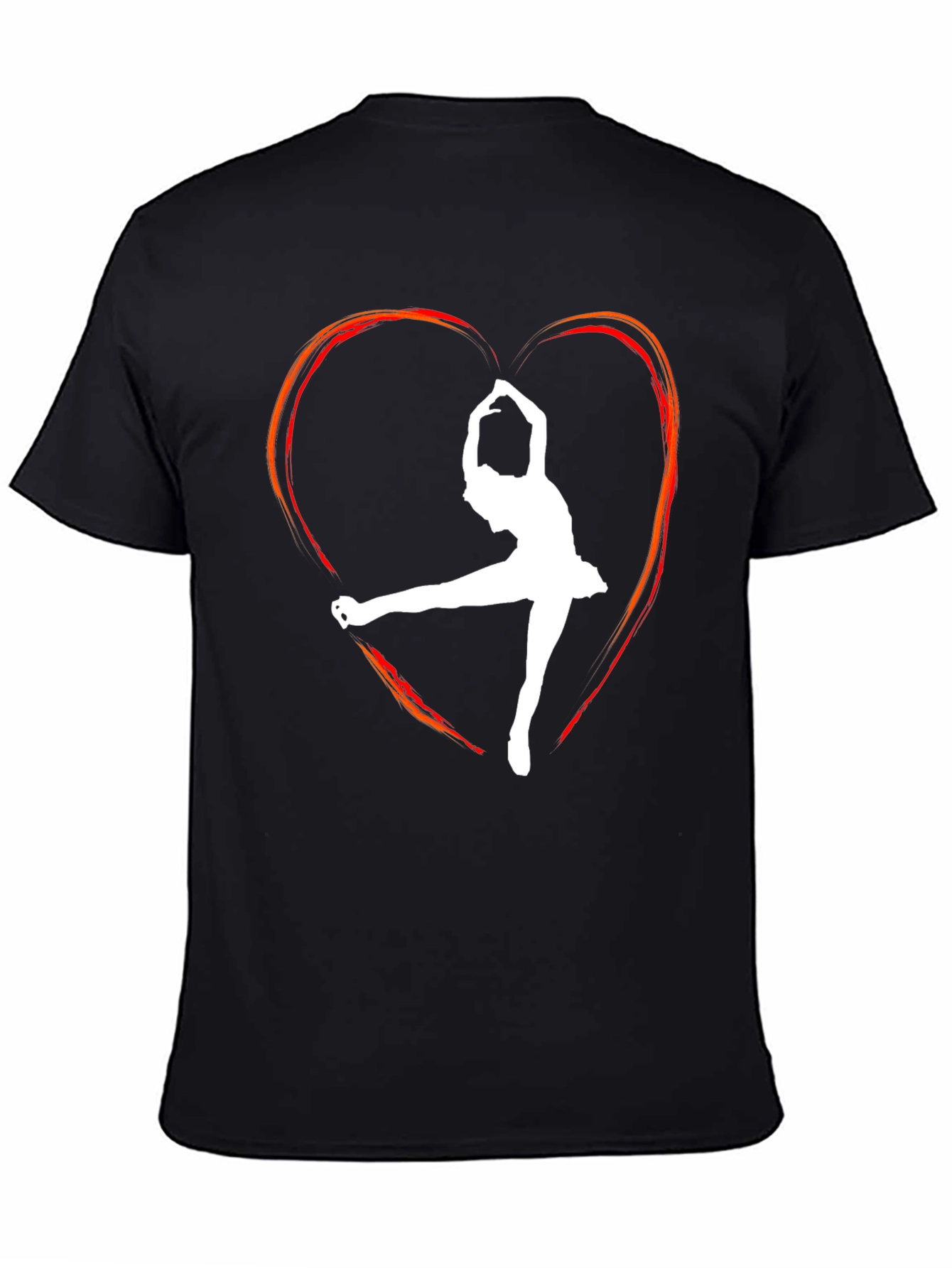 Skater Heart Graphic T-Shirt - Black