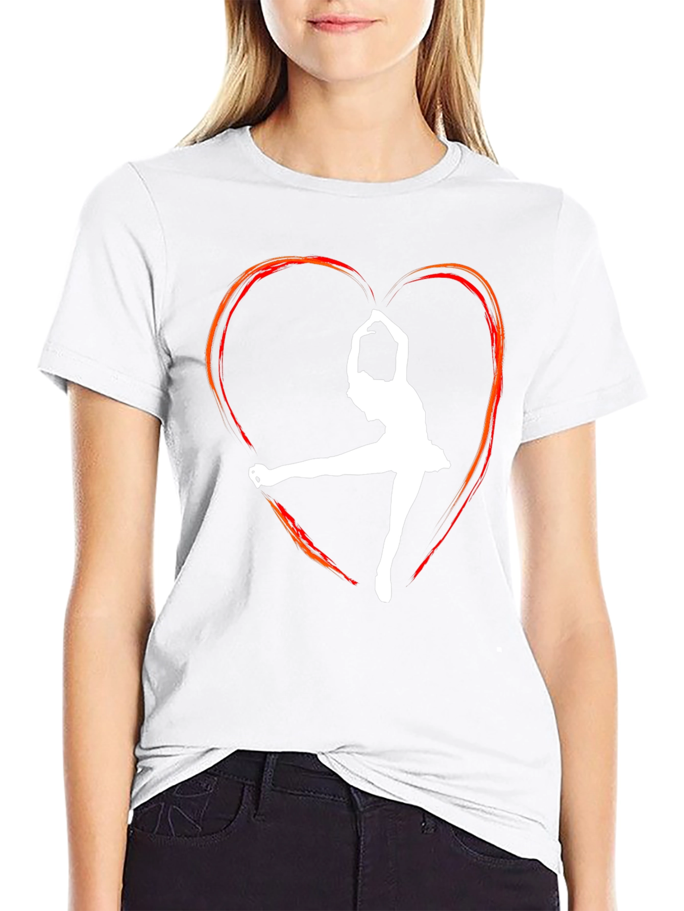 Skater Heart Graphic T-Shirt - Black