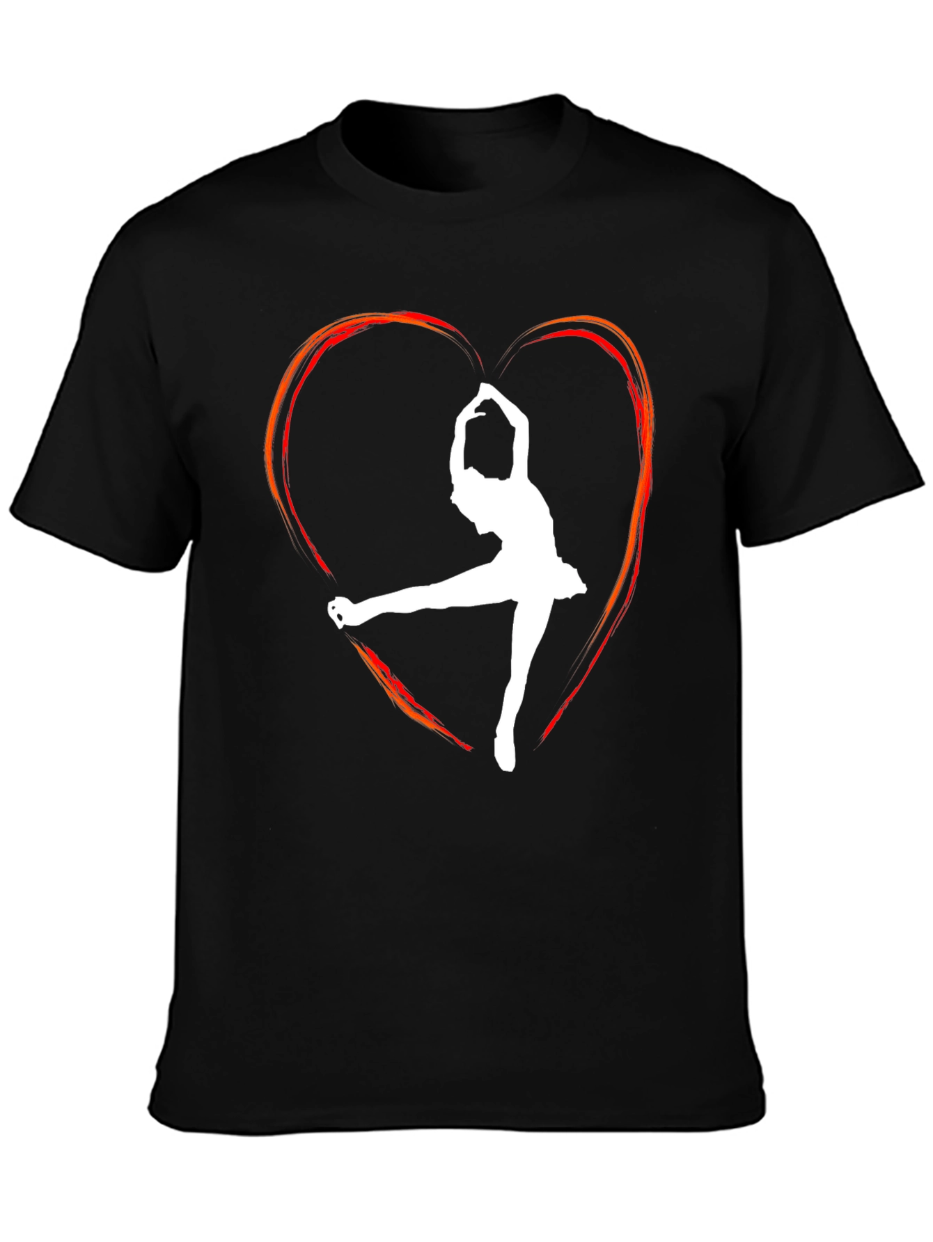 Skater Heart Graphic T-Shirt - Black