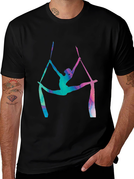 Aerial Silks T-Shirt - Artistic Acrobat Design