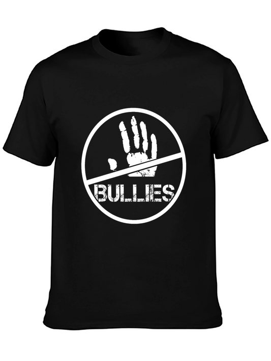 Anti-Bullying Graphic Tee - Black Cotton T-Shirt