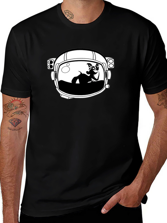 Astronaut Dog Graphic T-Shirt - Space Pup Tee