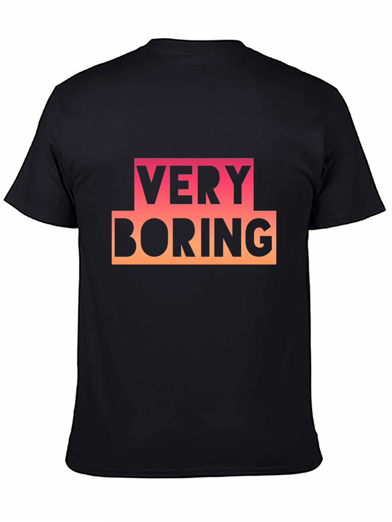 Very Boring Graphic Tee - Black Casual T-Shirt