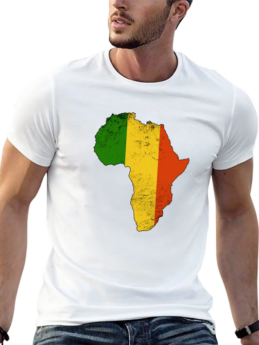 Africa Map Black T-Shirt