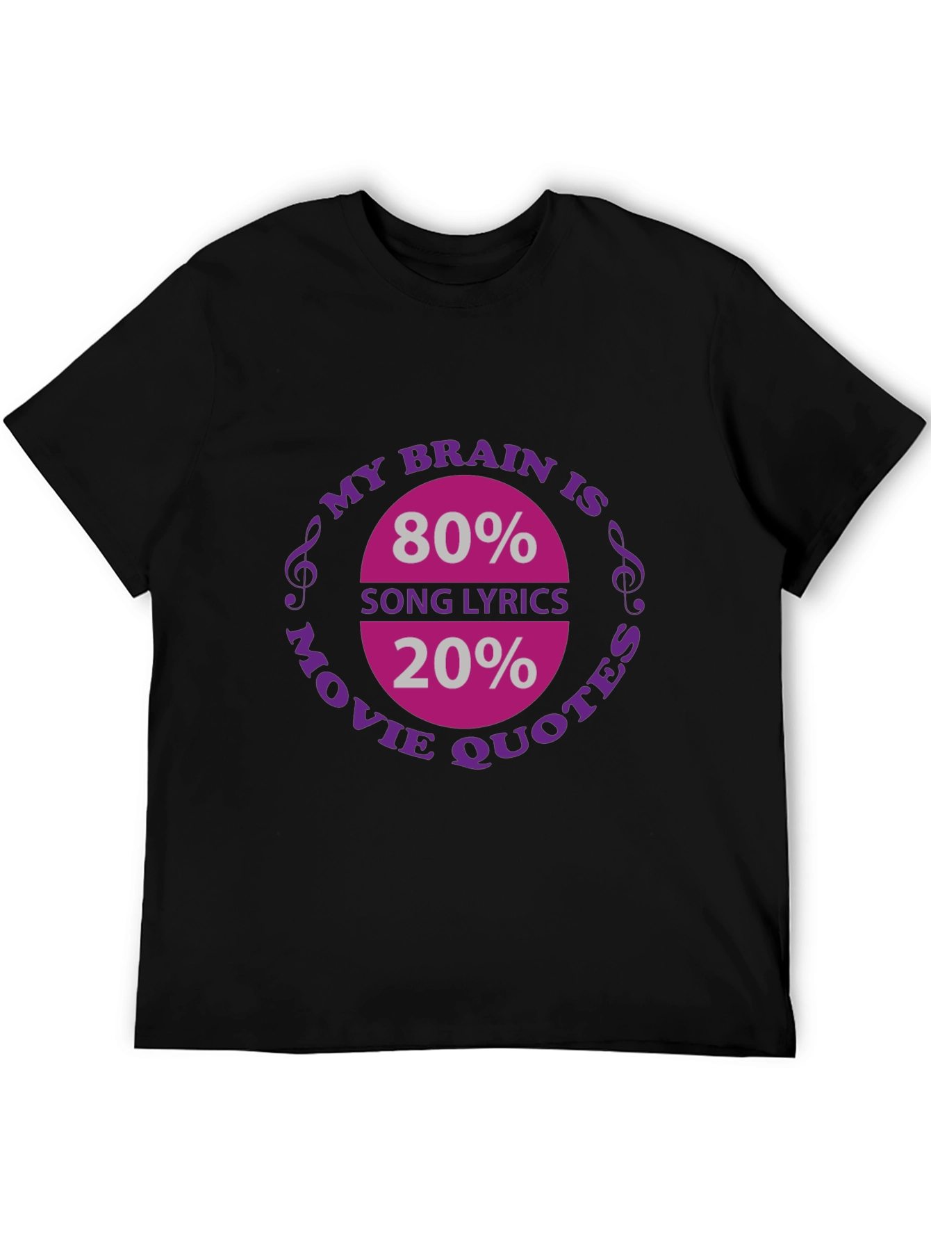 My Brain Is 80% Song Lyrics Graphic Tee