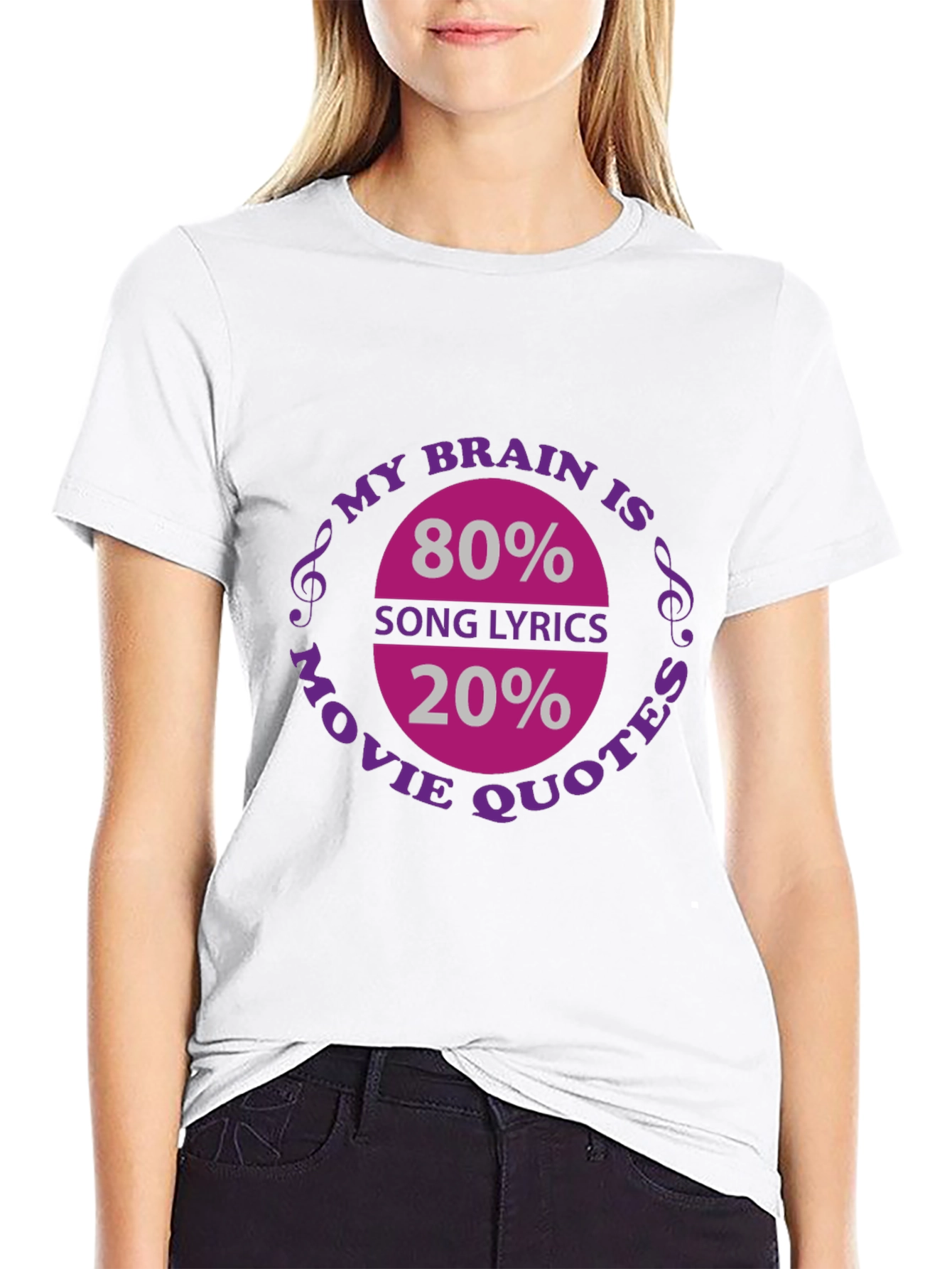 My Brain Is 80% Song Lyrics Graphic Tee
