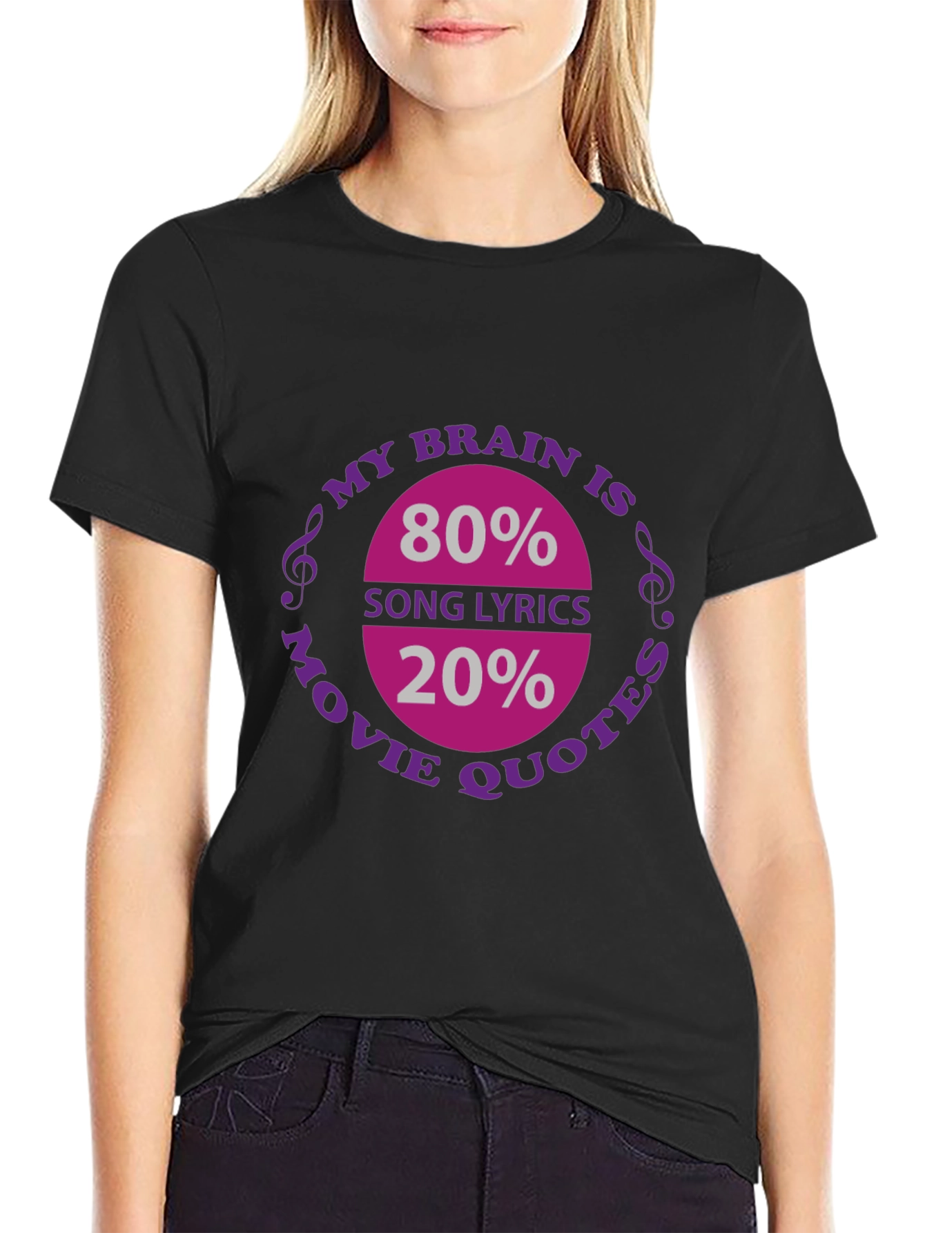 My Brain Is 80% Song Lyrics Graphic Tee