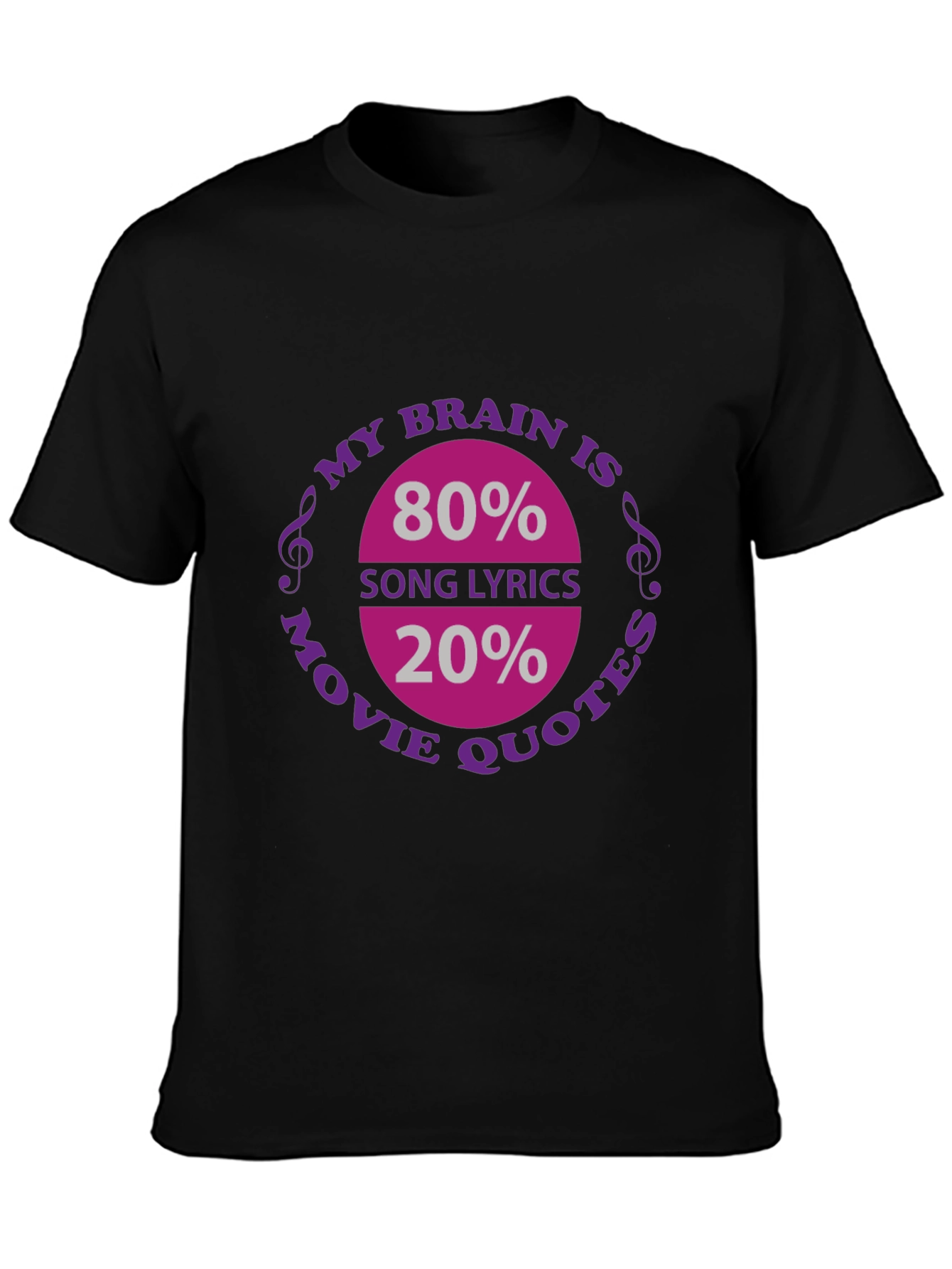 My Brain Is 80% Song Lyrics Graphic Tee
