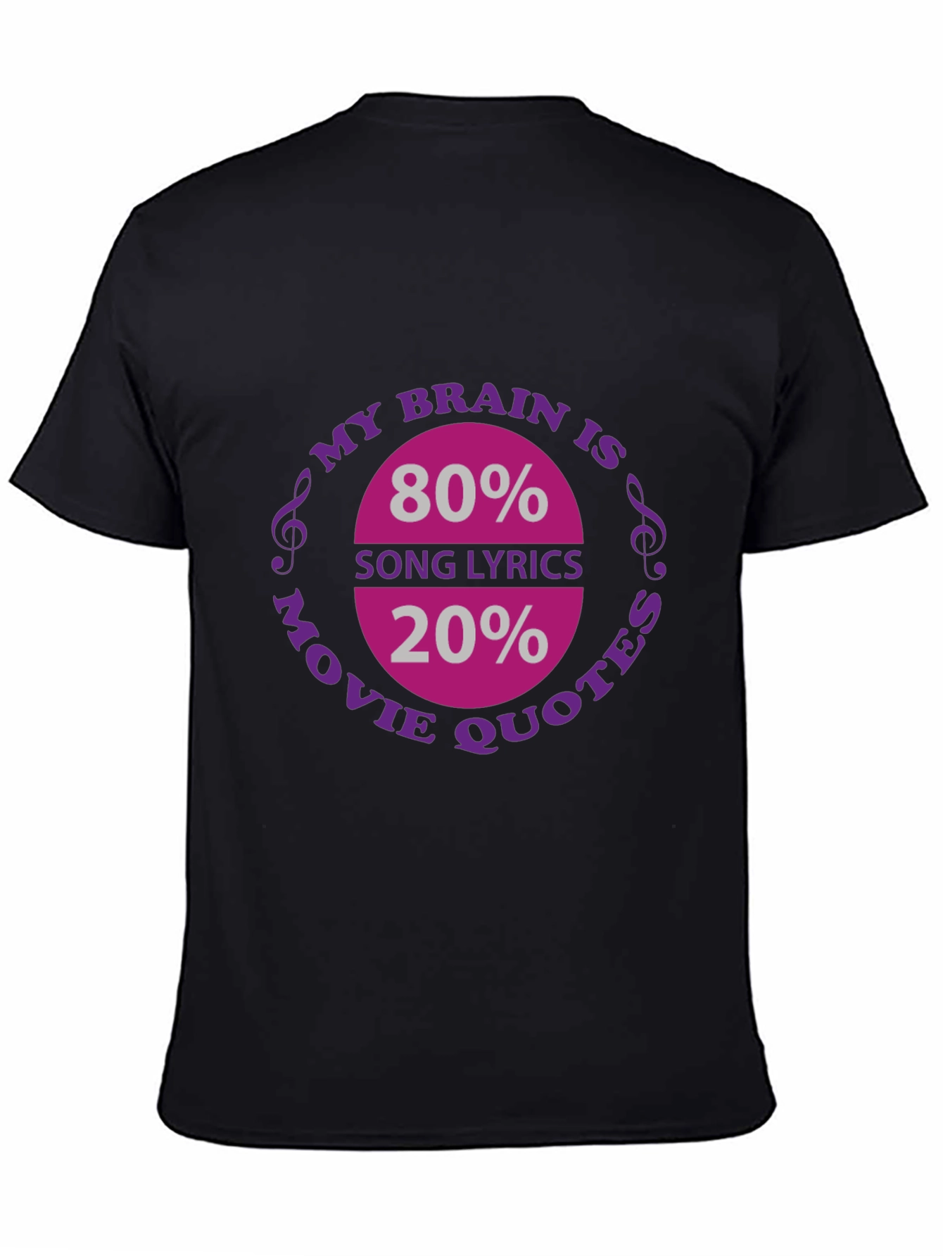 My Brain Is 80% Song Lyrics Graphic Tee