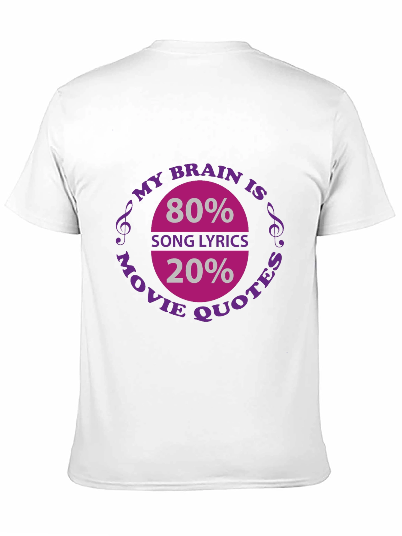 My Brain Is 80% Song Lyrics Graphic Tee