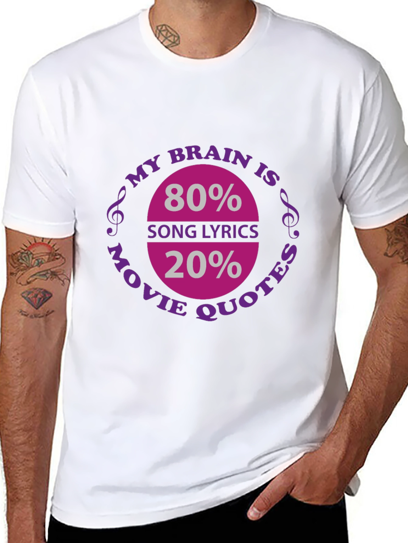 My Brain Is 80% Song Lyrics Graphic Tee