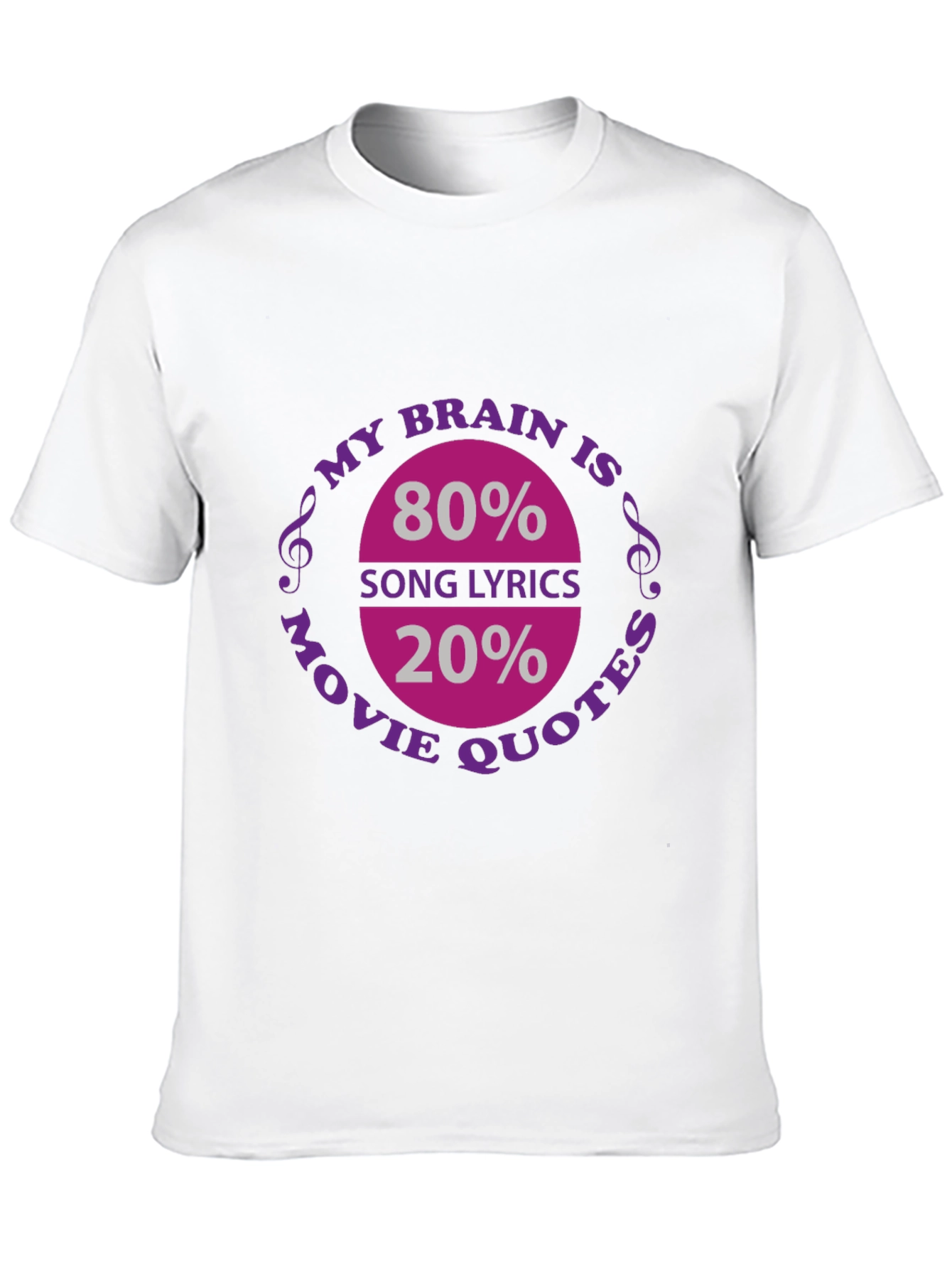 My Brain Is 80% Song Lyrics Graphic Tee