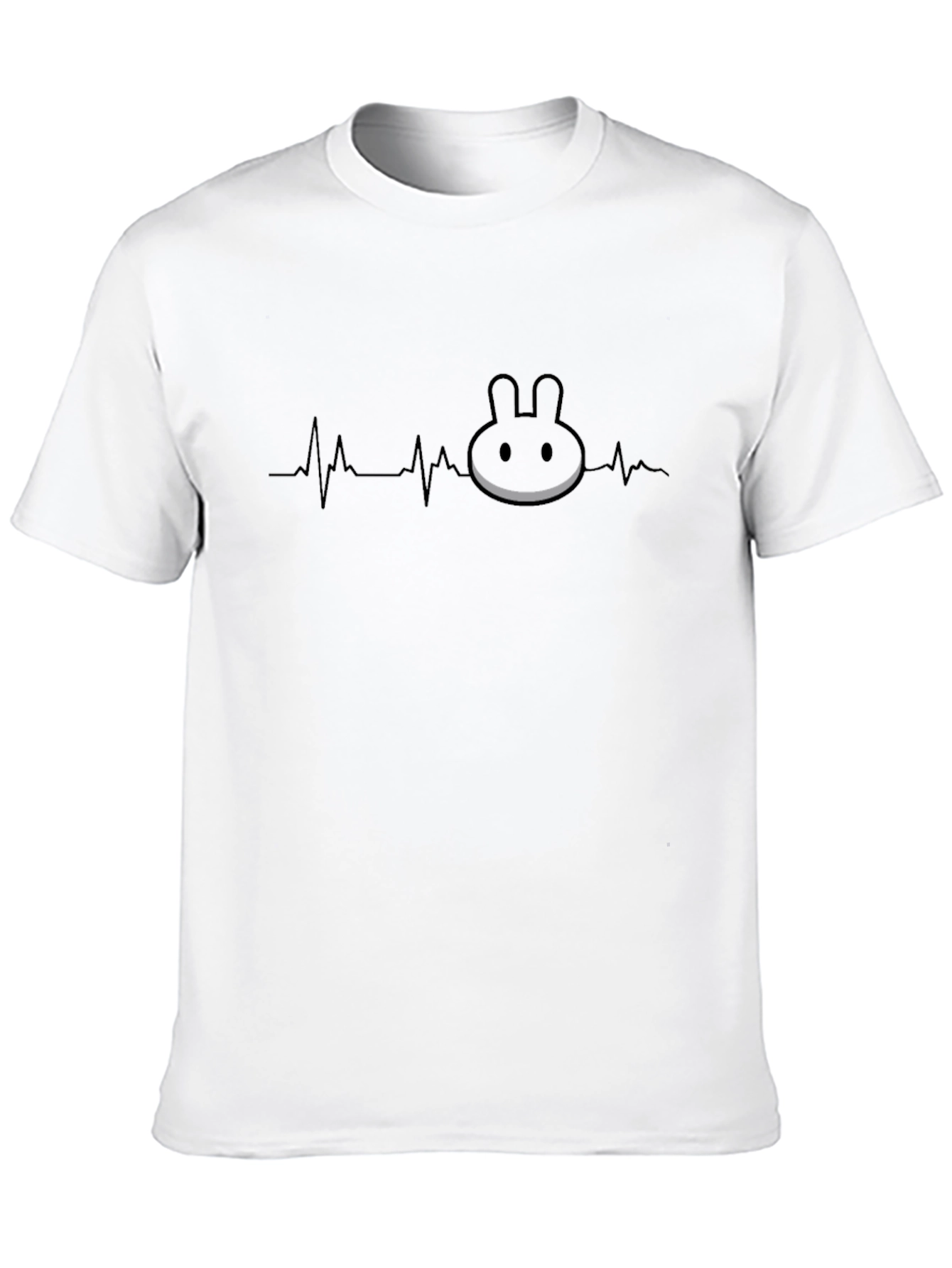 Heartbeat Oreo Bunny Black T-Shirt